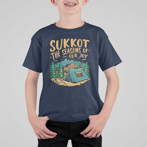 Sukkot T Shirt For Kid The Season Of Our Joy Jewish Holiday TS09 Navy Print Your Wear