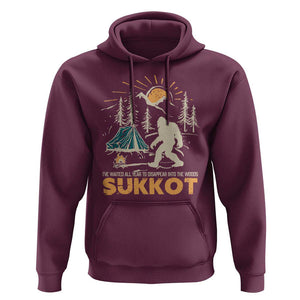 Funny Sukkot Hoodie I've Waited All Year For Sukkot Bigfoot Jewish Holiday TS09 Maroon Print Your Wear