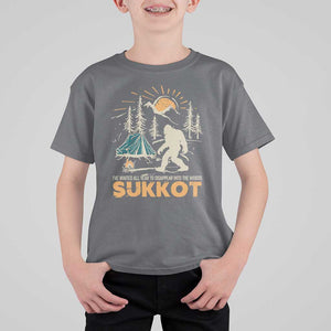 Funny Sukkot T Shirt For Kid I've Waited All Year For Sukkot Bigfoot Jewish Holiday TS09 Charcoal Print Your Wear