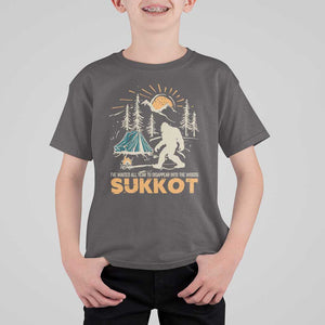 Funny Sukkot T Shirt For Kid I've Waited All Year For Sukkot Bigfoot Jewish Holiday TS09 Dark Chocolate Print Your Wear