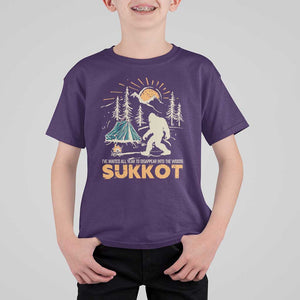 Funny Sukkot T Shirt For Kid I've Waited All Year For Sukkot Bigfoot Jewish Holiday TS09 Purple Print Your Wear