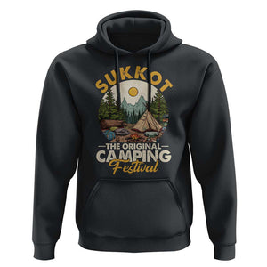 Sukkot Hoodie The Original Camping Festival Vintage Jewish Holiday TS09 Black Print Your Wear