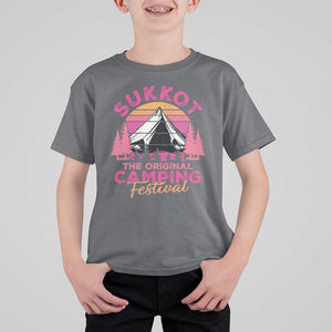 Sukkot T Shirt For Kid The Original Camping Festival Jewish Holiday TS09 Charcoal Print Your Wear