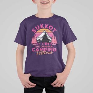 Sukkot T Shirt For Kid The Original Camping Festival Jewish Holiday TS09 Purple Print Your Wear