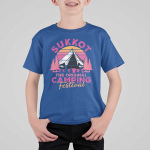 Sukkot T Shirt For Kid The Original Camping Festival Jewish Holiday TS09 Royal Blue Print Your Wear