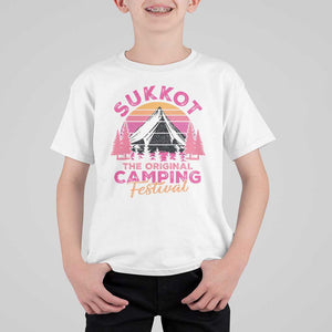 Sukkot T Shirt For Kid The Original Camping Festival Jewish Holiday TS09 White Print Your Wear