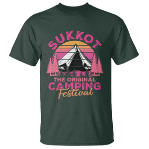 Sukkot T Shirt The Original Camping Festival Jewish Holiday TS09 Dark Forest Green Print Your Wear