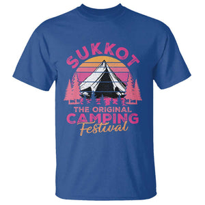 Sukkot T Shirt The Original Camping Festival Jewish Holiday TS09 Royal Blue Print Your Wear