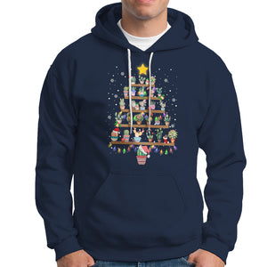 Succulent Christmas Tree Cactus Gardener Hoodie TS09 Navy Printyourwear