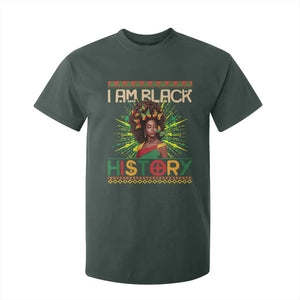 I Am Black History T Shirt For Kid Pretty African American Women Butterfly TS09 Dark Forest Green Print Your Wear