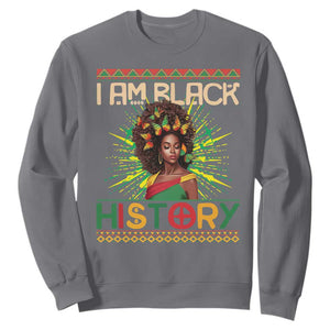 I Am Black History African American Women Pretty Butterfly Sweatshirt TS09 Charcoal Printyourwear