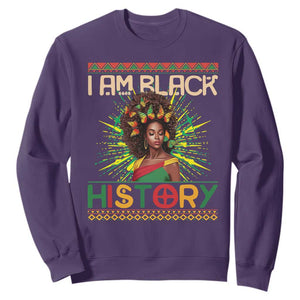 I Am Black History African American Women Pretty Butterfly Sweatshirt TS09 Purple Printyourwear