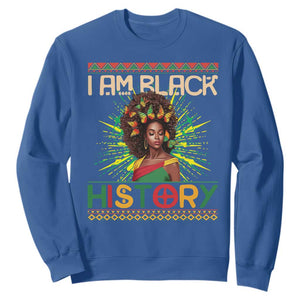 I Am Black History African American Women Pretty Butterfly Sweatshirt TS09 Royal Blue Printyourwear