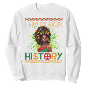 I Am Black History African American Women Pretty Butterfly Sweatshirt TS09 White Printyourwear