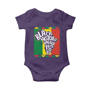African American Pride Baby Onesie Black History Is American History TS09 Purple Print Your Wear
