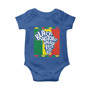 African American Pride Baby Onesie Black History Is American History TS09 Royal Blue Print Your Wear