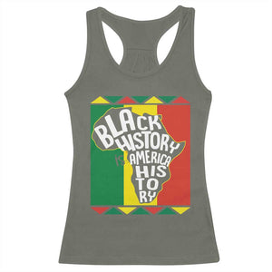 African American Pride Racerback Tank Top Black History Is American History TS09 Military Green Print Your Wear