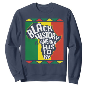 Black History Is American History Patriotic African American Sweatshirt TS09 Navy Printyourwear