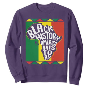 Black History Is American History Patriotic African American Sweatshirt TS09 Purple Printyourwear