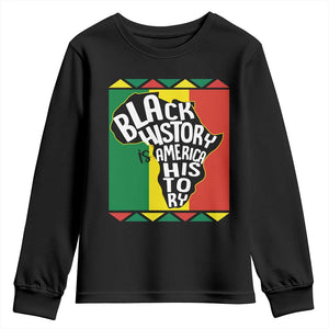 African American Pride Youth Sweatshirt Black History Is American History TS09 Black Print Your Wear