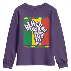 African American Pride Youth Sweatshirt Black History Is American History TS09 Purple Print Your Wear