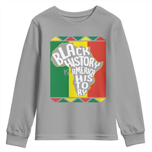 African American Pride Youth Sweatshirt Black History Is American History TS09 Sport Gray Print Your Wear