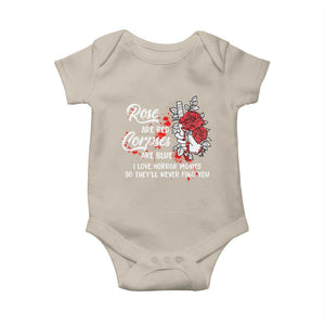Valentine's Day Baby Onesie Roses Are Red Corpses Are Blue Horror Rose Bloody TS09 Sand Print Your Wear