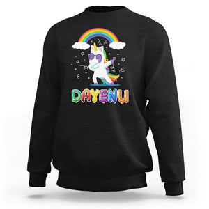 Passover Sweatshirt Cute Unicorn Dayenu For Jewish Kids Boys Girls TS09 Black Printyourwear