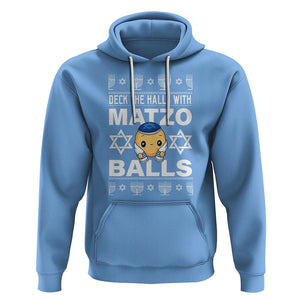 Passover Hoodie Deck The Halls With Matzo Balls Jewish Pesach Soup TS09 Carolina Blue Printyourwear