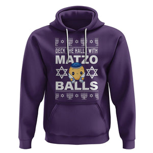 Passover Hoodie Deck The Halls With Matzo Balls Jewish Pesach Soup TS09 Purple Printyourwear
