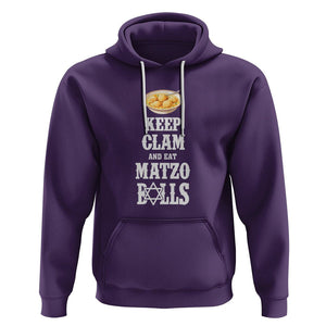 Funny Passover Hoodie Keep Calm Eat Matzo Balls TS09 Purple Printyourwear