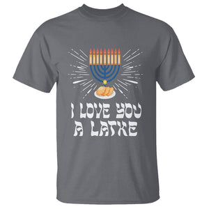 Funny Passover T Shirt I Love You A Latke Jewish Word Play Pun Hanukkah Chanukah TS09 Charcoal Printyourwear