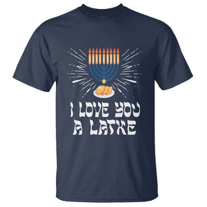 Funny Passover T Shirt I Love You A Latke Jewish Word Play Pun Hanukkah Chanukah TS09 Navy Printyourwear