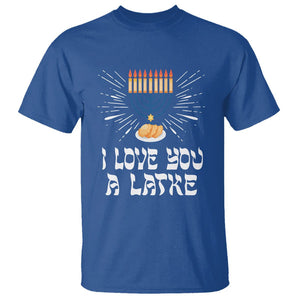 Funny Passover T Shirt I Love You A Latke Jewish Word Play Pun Hanukkah Chanukah TS09 Royal Blue Printyourwear
