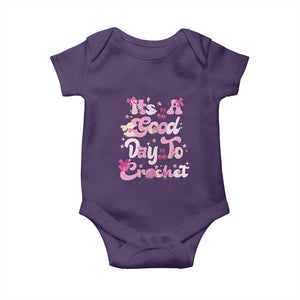 Its A Good Day to Crochet Baby Onesie TS09 Purple Print Your Wear