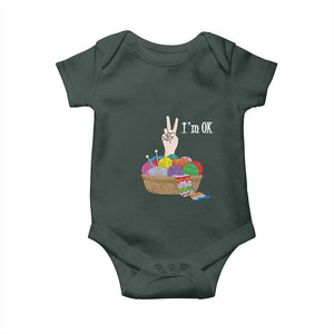 Funny Crochet Baby Onesie I'm Ok Knitting TS09 Print Your Wear