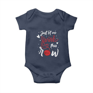 Funny Crochet Baby Onesie Just Let Me Finish This Row TS09 Navy Print Your Wear