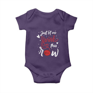 Funny Crochet Baby Onesie Just Let Me Finish This Row TS09 Purple Print Your Wear