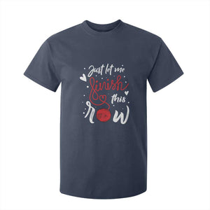 Funny Crochet T Shirt For Kid Just Let Me Finish This Row TS09 Navy Print Your Wear