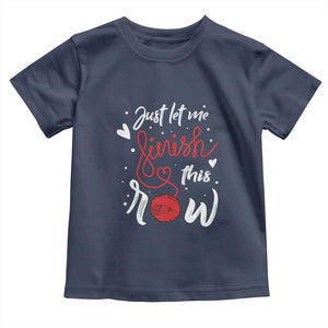 Funny Crochet Toddler T Shirt Just Let Me Finish This Row TS09 Navy Print Your Wear