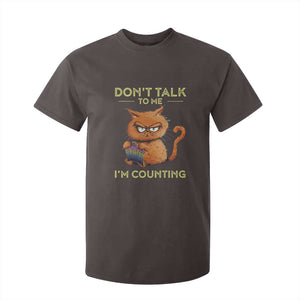 Funny Crochet Cat T Shirt For Kid Don't Talk To Me I'm Counting TS09 Dark Chocolate Print Your Wear