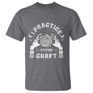 Witch Crochet T Shirt I Practice Stitch Craft TS09 Charcoal Print Your Wear