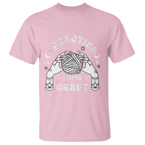 Witch Crochet T Shirt I Practice Stitch Craft TS09 Light Pink Print Your Wear