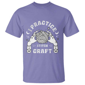 Witch Crochet T Shirt I Practice Stitch Craft TS09 Violet Print Your Wear