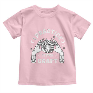 Witch Crochet Toddler T Shirt I Practice Stitch Craft TS09 Light Pink Print Your Wear