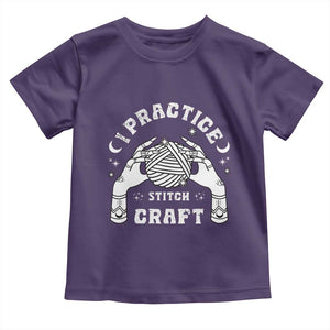 Witch Crochet Toddler T Shirt I Practice Stitch Craft TS09 Purple Print Your Wear
