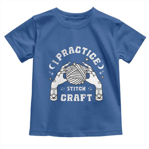 Witch Crochet Toddler T Shirt I Practice Stitch Craft TS09 Royal Blue Print Your Wear