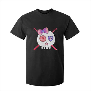 Cute Skull Crochet Knitting T Shirt For Kid TS09 Black Print Your Wear