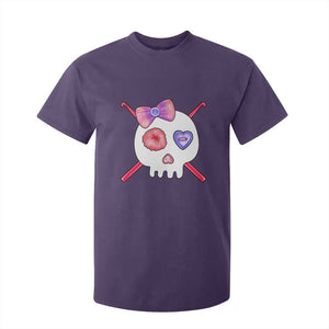Cute Skull Crochet Knitting T Shirt For Kid TS09 Purple Print Your Wear