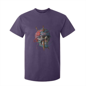 Funny Crochet T Shirt For Kid Yard Skull Halloween Knitting TS09 Purple Print Your Wear